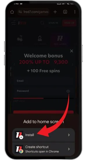 Tap Add and add to home screen app